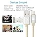 SGIN Micro USB Cable,3-Pack 10ft Nylon Braided Charging Cord - Extra Long USB 2.0 Sync and Charge for Android Devices, Samsung Galaxy, Sony, Motorola Nokia,and More(Gold Silver)