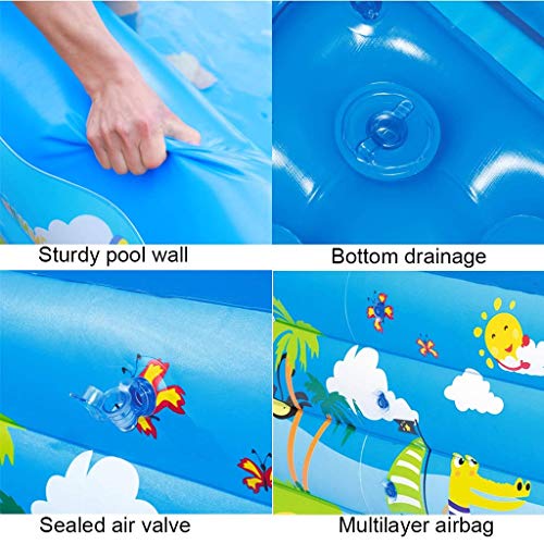 BGSFF Oberirdischer Pool Aufblasbarer Pool mit Rutsche und Schießrahmen für Kinder Erwachsene Großer Garten Kostenlose… – Bild 8