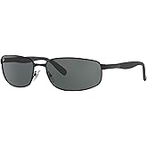 Ray-Ban Man Sunglasses Gunmetal Frame, Crystal Green Lenses, 61MM
