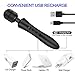 Wireless Wand Massager Personal Waterproof Massager Rechargeable, 20x Multi-Speed Vibrations Black