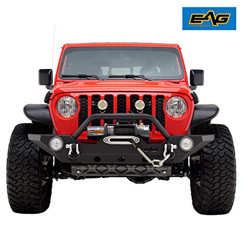 EAG Front Bumper with Fog Light Hole and DRing Fit for 2020 2021 Gladiator JT Pricepulse