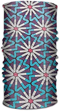 African Wax Purple Geometry Texture Men's Elastic Headbands Hair Band