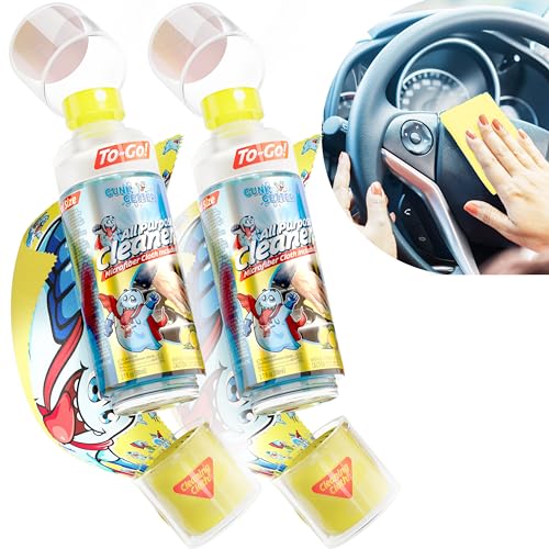 Gunk Getter - Travel Spray Bottle With Microfiber Cap - All Purpose Cleaner - Lemon (2 Pack)