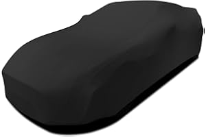 WinPower Car Cover Velvet Stretch Cloth Indoor Dust-Proof Protection Full Car Cover for Underground Garage, Car Show, Black