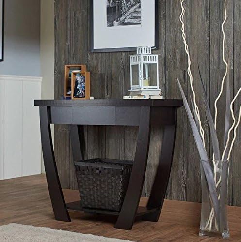 Rectangular Sofa Table With Storage Area Side Table With Under Storage Shelf Room Décor End Table Black Cocktail Table Furniture Table Top TV Table (Black)