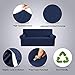 H.VERSAILTEX Stretch Oversized Sofa Cover 1 Piece Sofa Slipcovers for Living Room Feature Thick Checked Jacquard Fabric with Elastic Bottom, Sofa X-Large - Navy