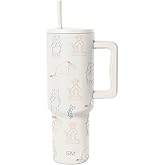 Simple Modern Disney 40 oz Trek Tumbler with Handle and Straw Lid | Cup Holder Friendly Insulated Stainless Steel Travel Mug | Winnie the Pooh Doodles