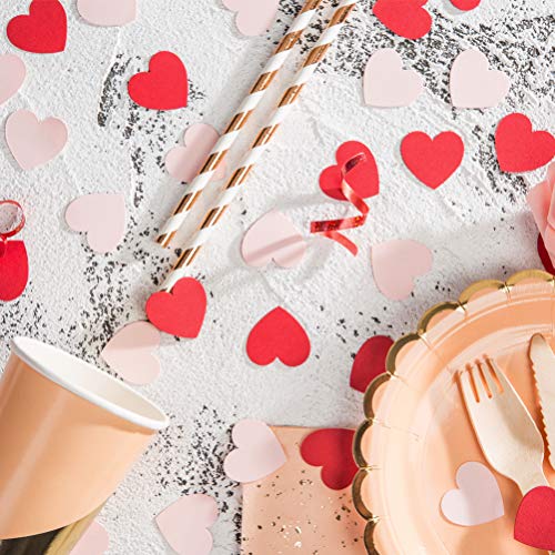 image for MOWO Heart Paper Confetti for Table Wedding Birthday Party Decoration,