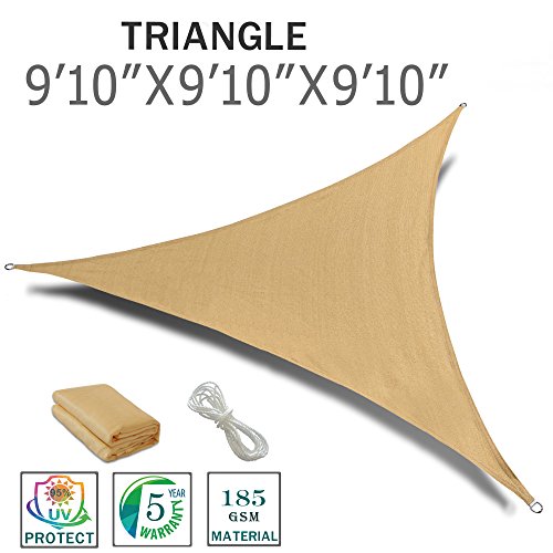 UPC 745560540589, SUNNY GUARD 9&#39;10&#39;&#39; x 9&#39;10&#39;&#39; x 9&#39;10&#39;&#39; Sand Triangle Sun Shade Sail UV Block for Outdoor Patio Garden