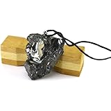 Karelian Heritage Best Elite Shungite Crystal Pendant, Protective Root Chakra Jewelry for Men