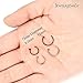 JewelrieShop Nose Rings Hoop 20G Stainless Steel Nose Piercing Jewelry Fake Lip Hoop Rings for Women Men (2 pcs,8mm,Steel,Black Tone)