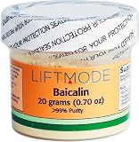 Baicalin Powder - 20 Grams (200 Servings at 100 mg) | #1 Value for Money #Chinese Herb Supplement | Baicalein Baical Skullcap Root Powder Huang Qin Scutellaria - FBA