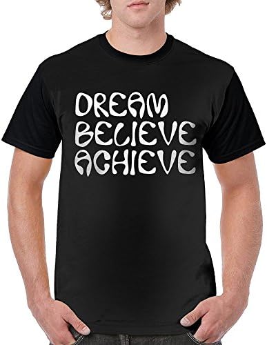 Dream Believe Achieve Men's Short Sleeve T-Shirt Casual Performance Tee