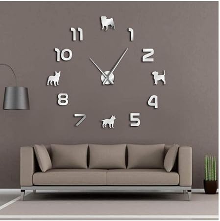 Pianaibb Horloge Murale Acrylique Chien De Race De Chien