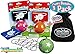 Matty's Toy Stop Toysmith Neon Rebound Balls Party Set Bundle with Exclusive Storage Bag - 3 Pack (Assorted Colors & Designs)