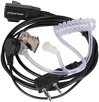 Zastone 2-Pin Covert Air Acoustic Earpiece Headset for two way radio Kenwood PUXING POFUNG Baofeng UV-3R PLUS UV-5R UV-5RA 888S