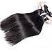 Luduna Brazilian Hair Straight Hair 3 Bundles 8a 100% Unprocessed Human Hair Bundles Remy Hair (8 10 12, Natural Color)