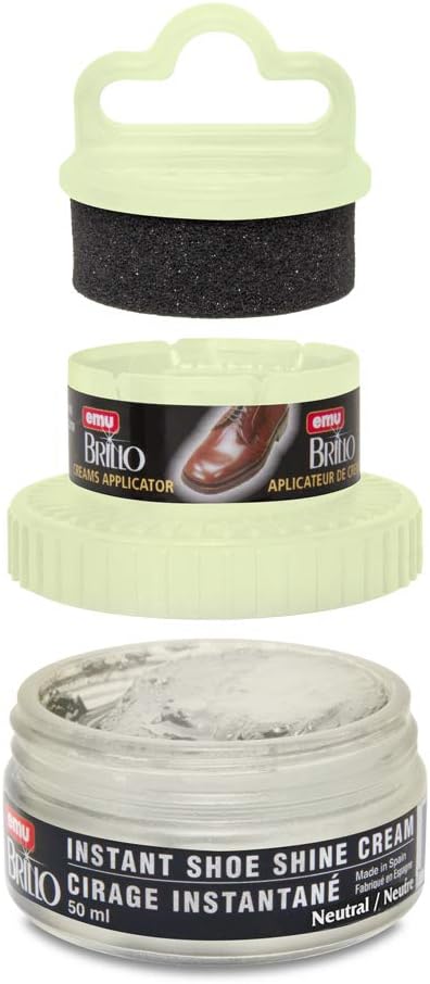 Moneysworth & Best Emu Brillo Instant Shoe Shine Cream Kit, Navy, 50 ml: Sports & Outdoors