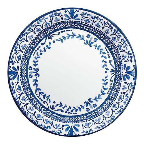 Corelle Vitrelle 6 PIECE Dinner Plates Set Triple Layer Glass and Chip Resistant, Lightweight Round Plates, Portofino