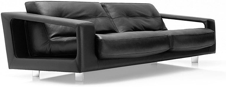 Calia Maddalena - Voyager Sofa, 2 Seater, Hq Leather Double Thickness Blue Benetton