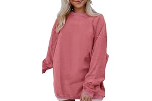 SHEWIN Oversized Sweatshirts for Women Loose Fit Casual Crewneck Sweatshirts Long Sleeve Pullover Tops