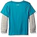 adidas Toddler Boys' Active Two-fer Tee Shirt, Tile Blue, 4
