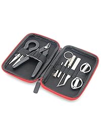 Juego de herramientas de mano 8 en 1 kit de destornillador de llavero + alicates diagonales + pinzas + tijeras plegables + pequeño cepillo de acero inoxidable + jig de bobina con funda de transporte para el hogar DIY reparaciones