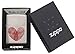 Zippo Fingerprint Heart Pocket Lighter, Brushed Chrome