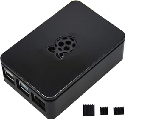 Paperllong® Caja de carcasa ABS Case Armor Shell V4 actualizada con disipadores de calor para Raspberry Pi 4B Negro/Blanco/Transparente