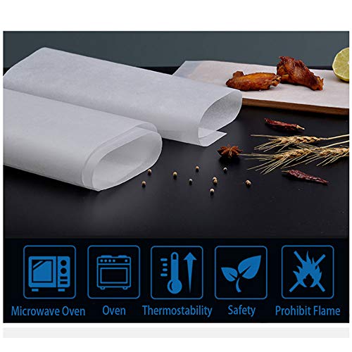 500 Count, Cookie Baking Sheets, Premium Parchment Paper Baking Sheets for Baking Cakes, Cooking, Cookies, Pastries, Non-Stick & Not Curl & Not Burn & Non-Toxic(White, 12" X 16")