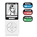 Mp3 Player, RUIZU X02 Ultra Slim Music Player with FM Radio, Voice Recorder, Video Play, Text Reading, 80 Hours Playback and Expandable Up to 128 GB (White)