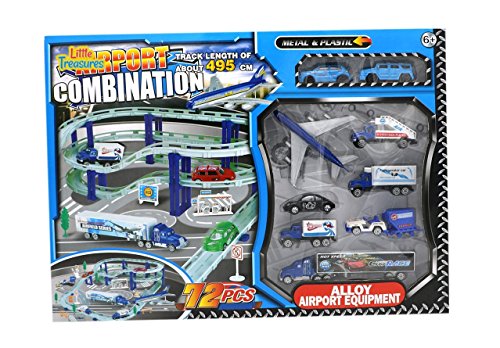 ZERBO TRACK SET Alloy Airport Combination Track Set, 72 Piece
