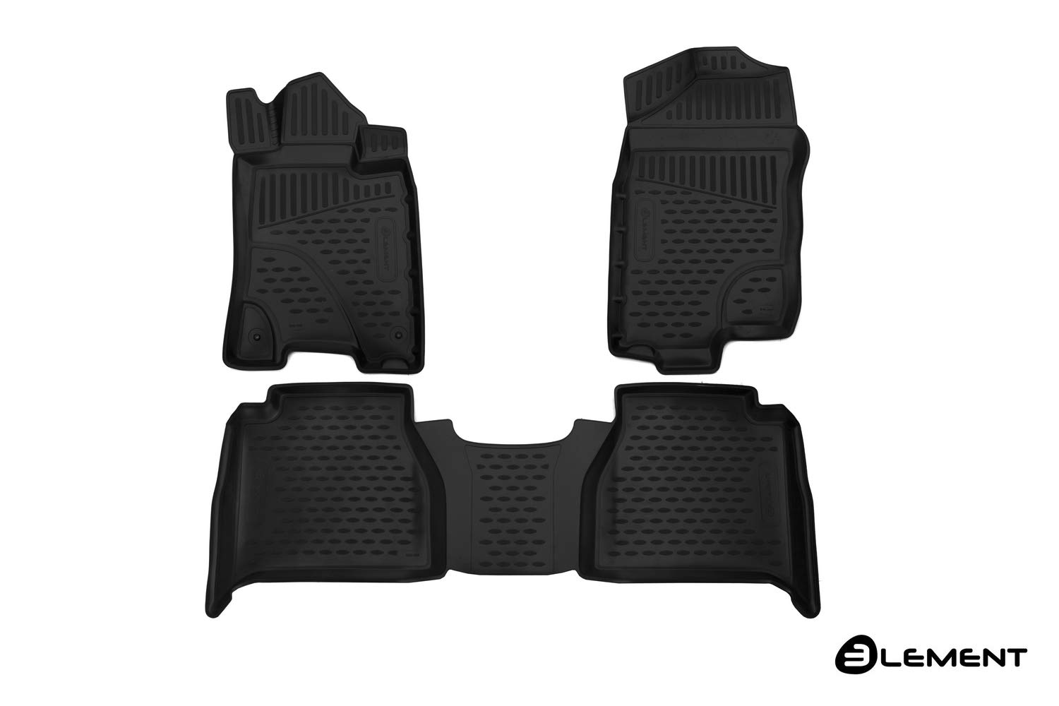 Element RHD Tailored Custom Fit 3D Rubber Floor Mats for NISSAN NAVARA NP300, 2016->, MT & AT, pick-up