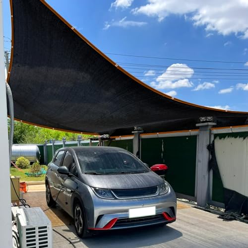 QLOFEI Shading Netting, 50% Fabric Shading Pergola Outdoor Shading Net, UV Sun Protection Fabric Shading for Pergola, Terrace, Greenhouse, Chicken Coop, Plants (3 x 4 m)