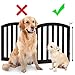 Giantex 24'' Dog Gate with Arched Top for Doorway and Stairs, Configurable Free Standing Wooden Gate with Foldable Panels and Sturdy Metal Hinges, Pet Dog Safety Fence (96'' W, Brown)