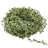 HOGADO Artificial Vines, 132 Ft Fake Hanging Plants Silk Ivy Garlands Simulation Foliage Rattan Green Leaves Ribbon Wreath Accessory Wedding Wall Crafts Party Decor