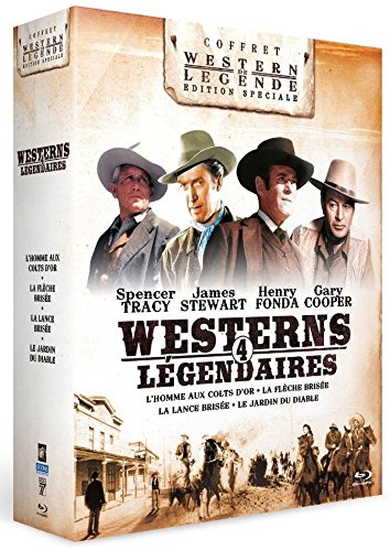 4 Westerns Légendaires : L'homme Aux Colts D'or + La Flèche Brisée + La Lance Brisée + Le Jardin Du Diable - Pack