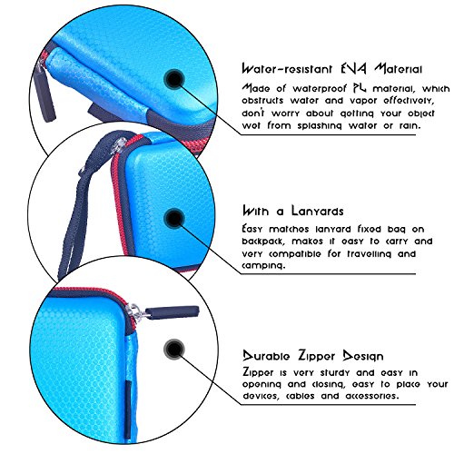 Rancco Samsung T5/ T3 EVA Case & Silicone Protective Bag Comb, Water-resistant Shockproof Travel Carry Pouch for Samsung T5/ T3/ T1 Portable SSD Hard Drive(250G 500G 1T 2T)