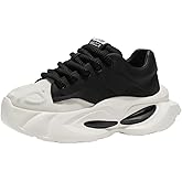 Men's Thick Soled Sports Shoes with Two Tone Shoelaces, Spliced Upper, Unique Anti Slip Pattern, Suitable for Daily and Sports use