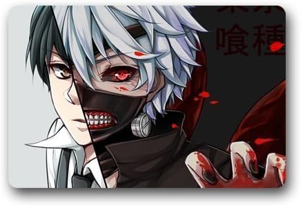 Amazon ホラーアニメ東京グール漫画男の子用カスタムドゥーマット不織布トップ23 6 L X 15 7 W 3 16 厚さ 玄関マット オンライン通販