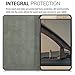kwmobile Elegant canvas synthetic leather case for Huawei MediaPad X2 7.0 in black brown with convenient STAND FEATURE