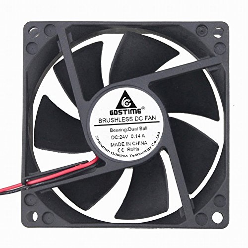 GDSTIME 80mm x 80mm x 25mm DC 24V Ball Bearing Brushless Cooling Cooler Case Fan