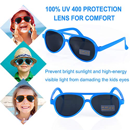 Kids Sunglasses Party Favors, Aviator Sunglasses in Bulk 24 Pack for