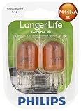 Philips 7444NA LongerLife Miniature Bulb, 2 Pack