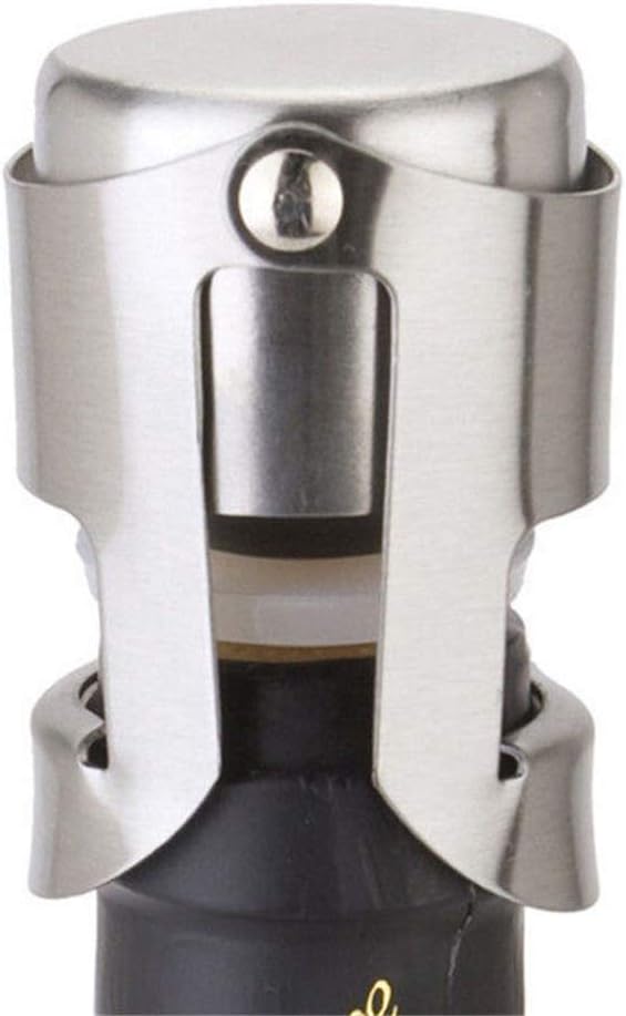 MG554zy0 Stainless Steel Champagne Stopper Sparkling Wine Bottle Plug Sealer Cork Pourer Stainless Steel Champagne Stopper Sparkling Wine