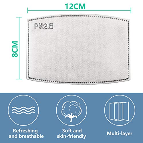 SZEETOX Filtres à Charbon Actif Remplaçable, Filtre à Charbon Actif PM 2,5 pour L’extérieur(100 pièces)