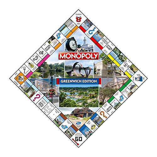 Greenwich Connecticut CT Monopoly Board Game Edition, Family Game for Ages 8 and up Pricepulse