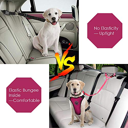 Lukovee Dog Car Seat Belt, 2 Pack Headrest Restraint Seatbelt