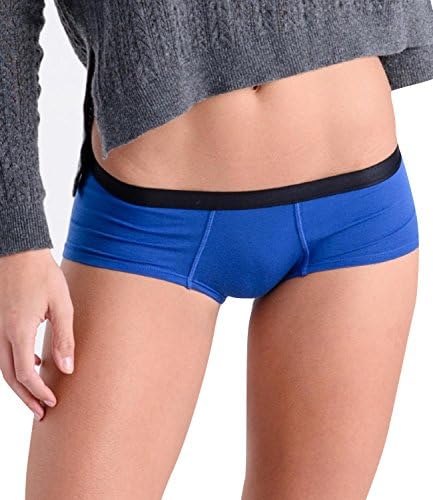 Comfortable Club Women's Modal Cheeky Briefs Hipster Panties Underwear (Large, Monaco Blue)