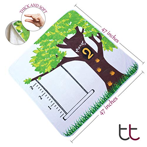 image for TinyLittleThing Baby Monthly Milestone Blanket – Extra Soft | Eco Fr